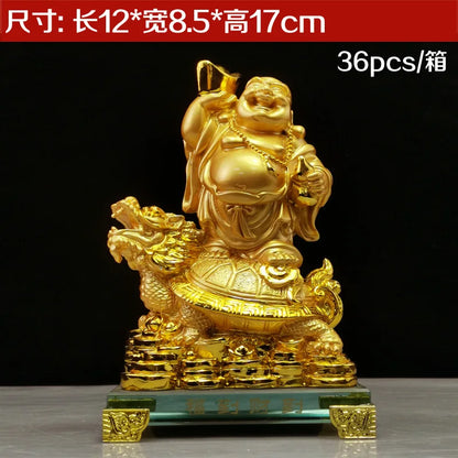 Divance resin crafts Golden Crystal fortune Maitreya small ornaments opening ceremony company customized wholesale