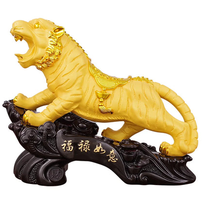 Divance resin fortune tiger ornaments town house year of the Tiger mascot move home desktop decoration opening gift