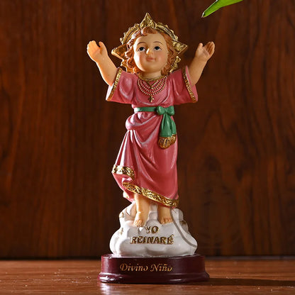 Divine Child Statue Sculpture Decoration Figurine Religious Tiny Jesus Souvenir Christian Giveaway Home Ornament Europe Style