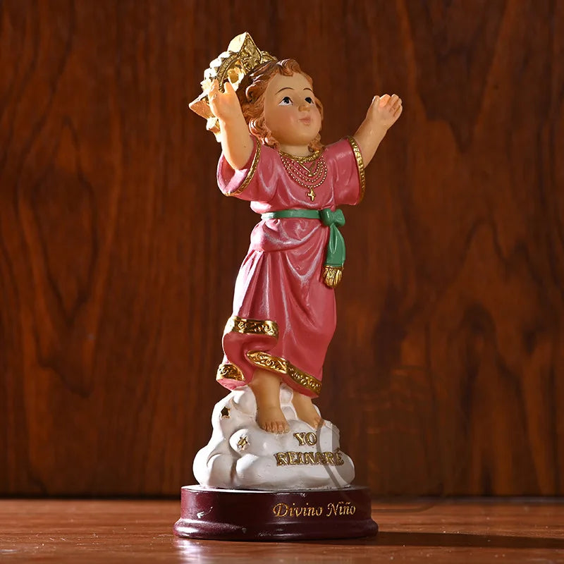 Divine Child Statue Sculpture Decoration Figurine Religious Tiny Jesus Souvenir Christian Giveaway Home Ornament Europe Style