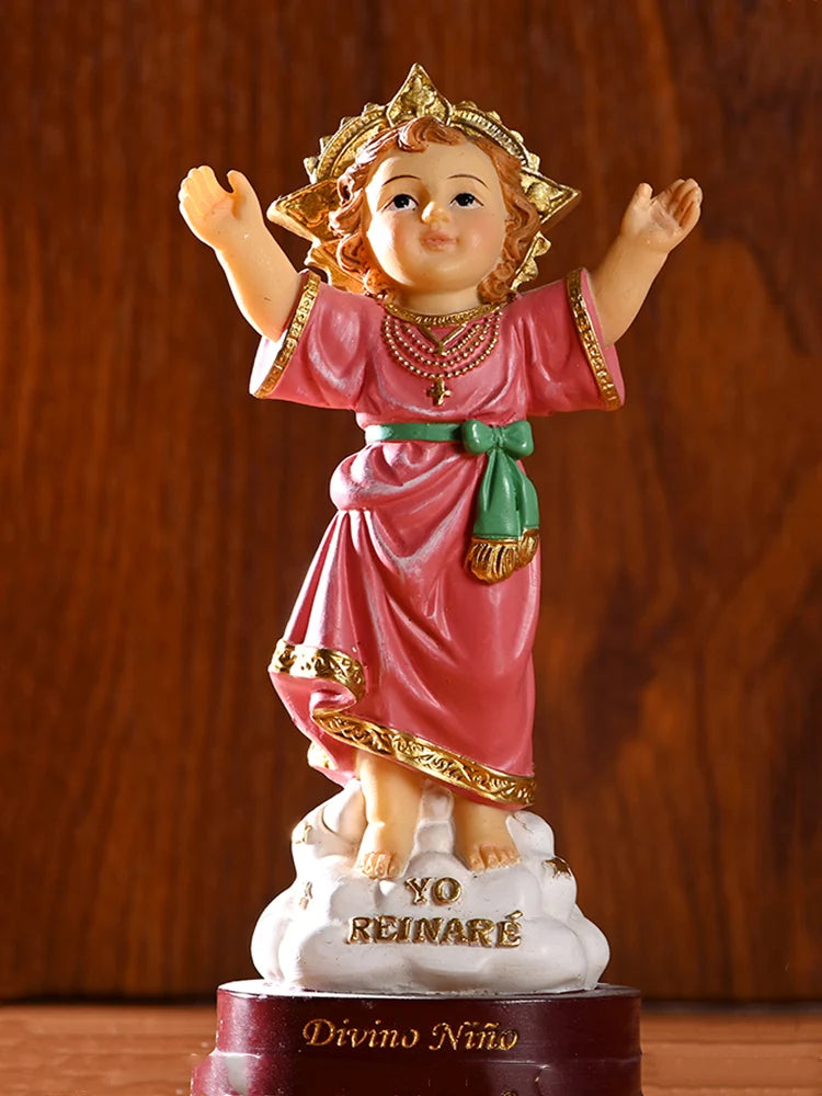 Divine Child Statue Sculpture Decoration Figurine Religious Tiny Jesus Souvenir Christian Giveaway Home Ornament Europe Style