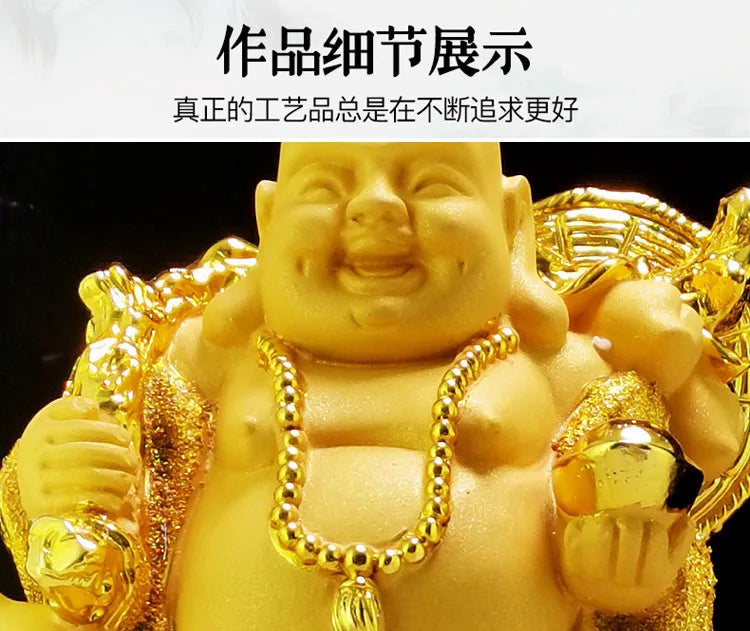 Diwansi الذهب بلاسر محظوظ الكنز Maitreya الحلي الحرف متجر المنزل لإرسال الهدايا افتتاح بالجملة