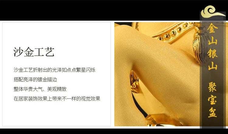 Diwansi plating gold placer Jucaibao horse ornaments home living room lucky gift decoration shop office furnishings.