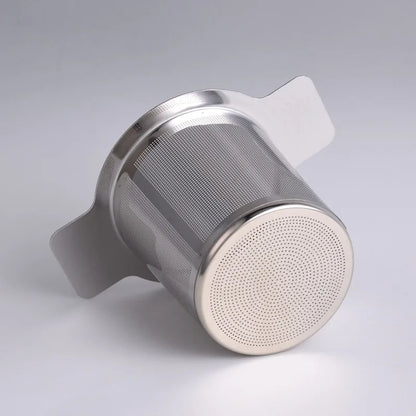 Double Handles Tea Infuser With Lid Stainless Steel Fine Mesh Coffee Filter Teapot Cup Hanging Loose Leaf Tea Strainer Filter