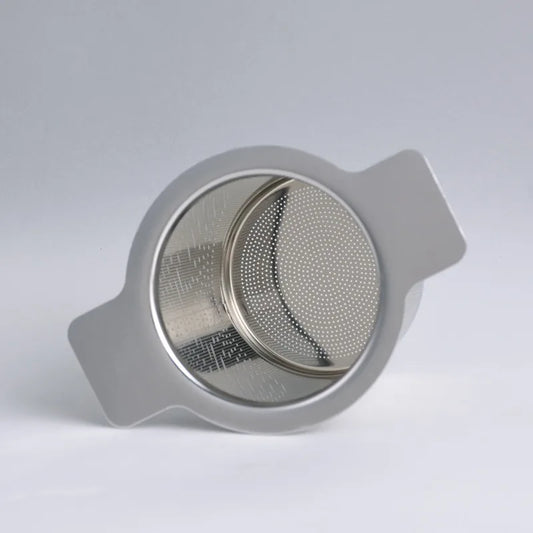 Double Handles Tea Infuser With Lid Stainless Steel Fine Mesh Coffee Filter Teapot Cup Hanging Loose Leaf Tea Strainer Filter