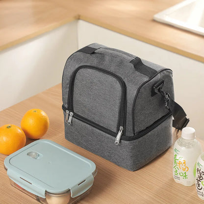 Double Insulated Lunch Bag Leakproof Picnic cooler bag for beer Bento Box Meal Pouch Food travel Thermal Cooler Delivery Bag