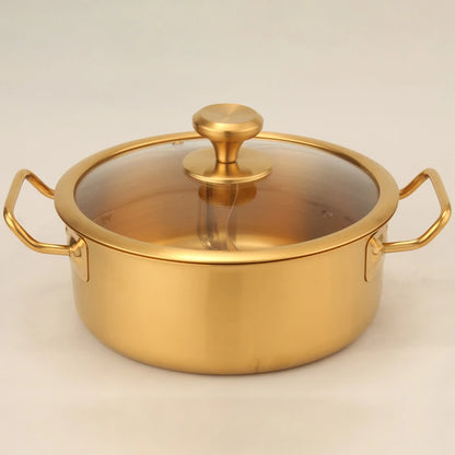 Double flavor pot Commercial gold imitation copper pot Soup pot cooker Stainless steel hot pot hotpot Boiler for gas Hot Pot