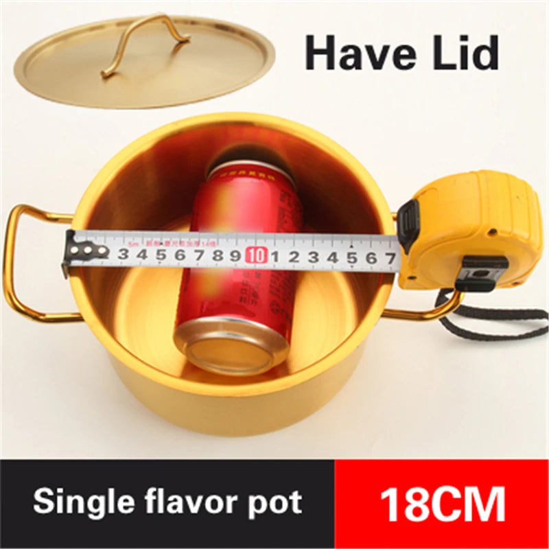 Double flavor pot Commercial gold imitation copper pot Soup pot cooker Stainless steel hot pot hotpot Boiler for gas Hot Pot