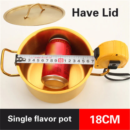 Double flavor pot Commercial gold imitation copper pot Soup pot cooker Stainless steel hot pot hotpot Boiler for gas Hot Pot