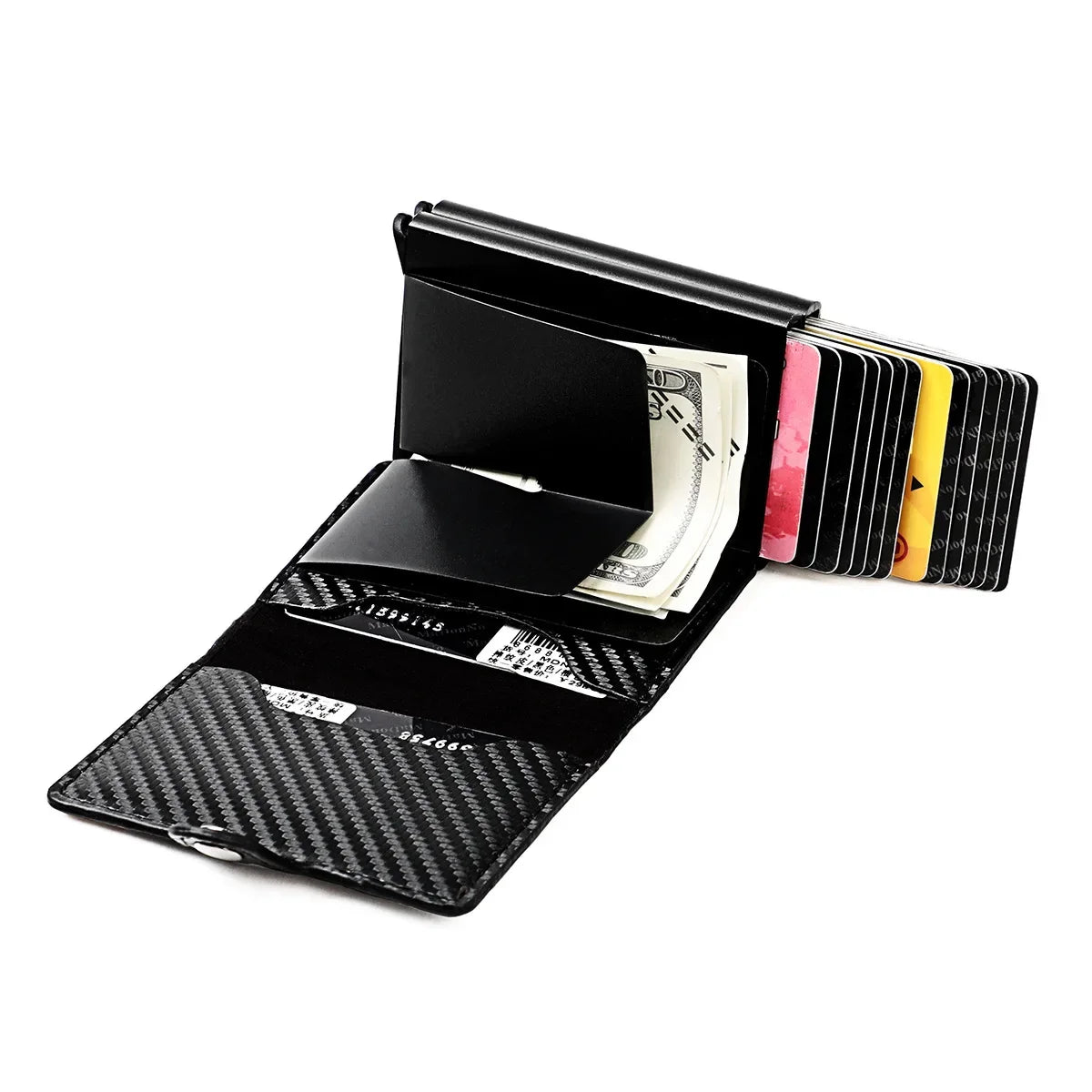 Double-layer Aluminum Alloy Credit Business Box RFID Anti-degaussing Automatic Bag Card Sleeve Dollar Clip