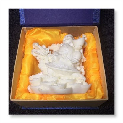 Dragon Turtle Laughing Buddha Figures Statue ,Resin Art Sculpture High Quality Buddha Home Living Room, Office wealth Statue