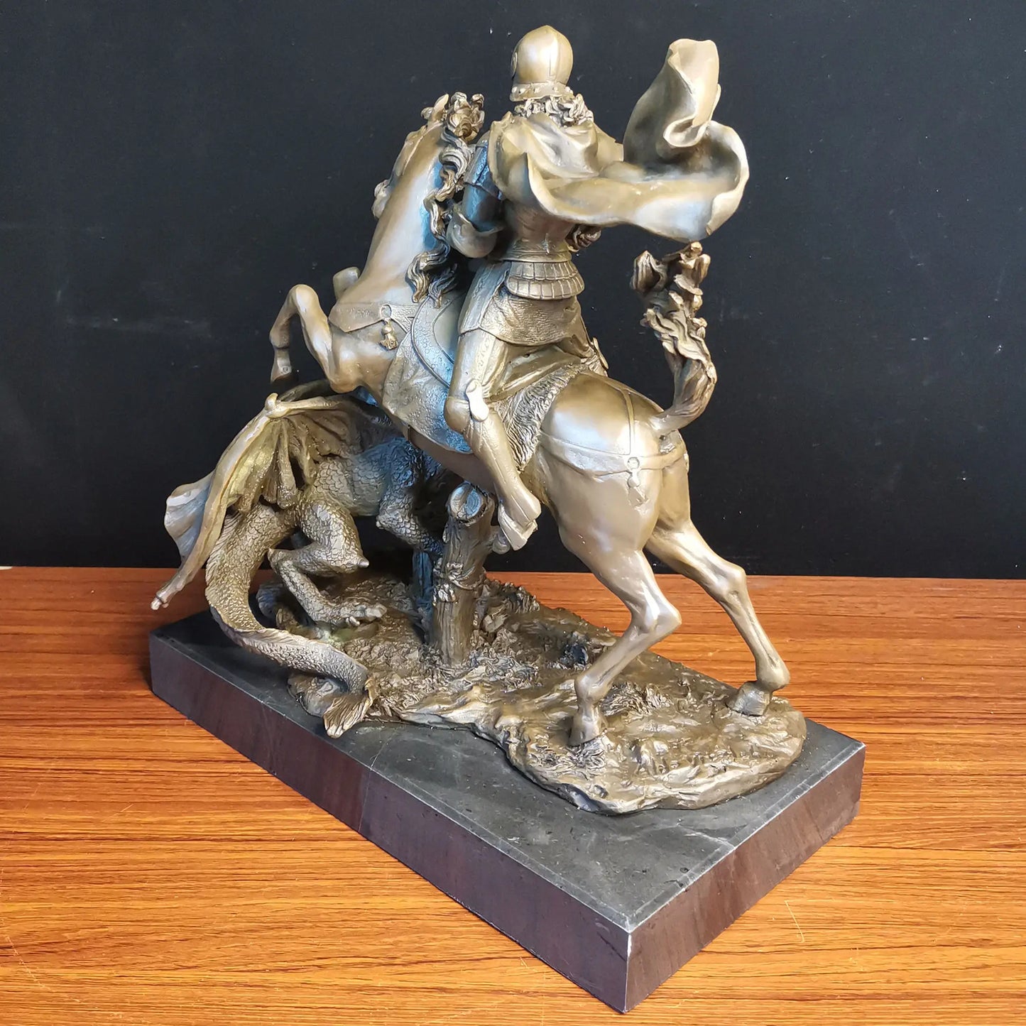 Dragon Warrior Bronze Statues Male Figurine Sculpture Home Decor TPY-460