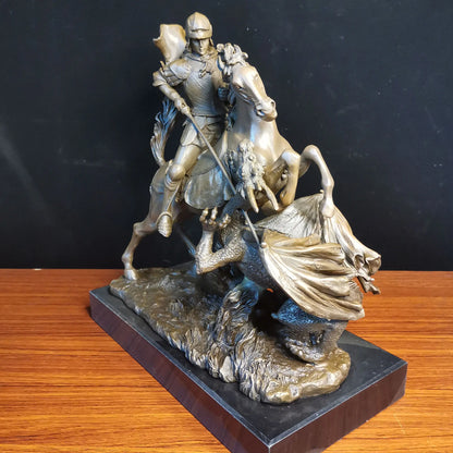 Dragon Warrior Bronze Statues Male Figurine Sculpture Home Decor TPY-460