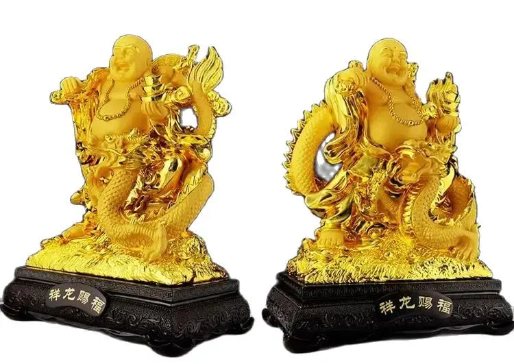 Dragon resin Maitreya Buddha shiva decoration living room big belly laughing Buddha office decoration entrance door sculpture