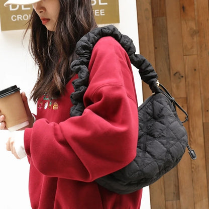 Drawstring Versatile Bags Reusable Fashion Cloud Shoulder Crossbody Bag