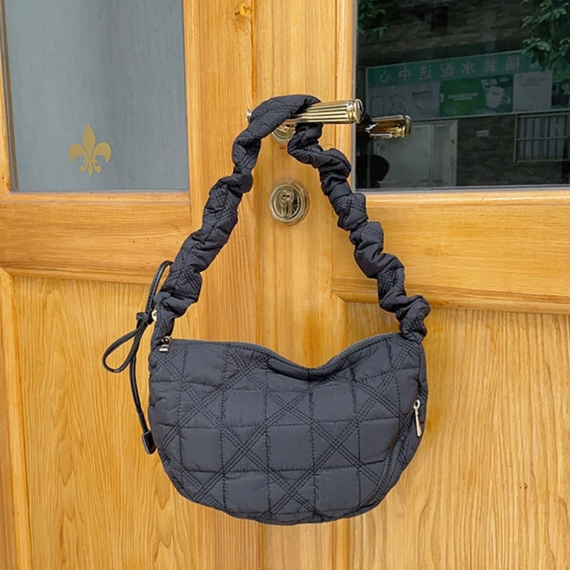 Drawstring Versatile Bags Reusable Fashion Cloud Shoulder Crossbody Bag
