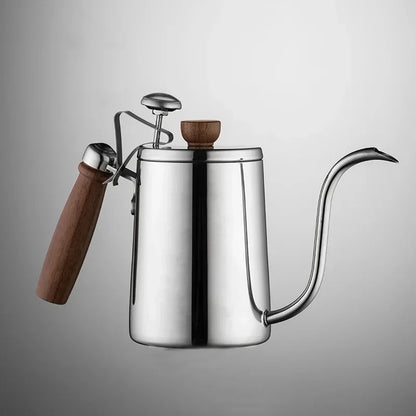 Drip Kettle 580ML Non-stick 304 Stainless Steel Pour Over Coffee Tea Pot Long Narrow Spout Hand Drip Kettle Swan Neck Thin Mouth