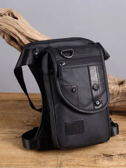 Drop Legs Bags Men Nylon Fashion Hip Waist Pack Thigh Bum Fanny Packs Multifunction Tactical Riding Male Shoulder Messenger Bag
