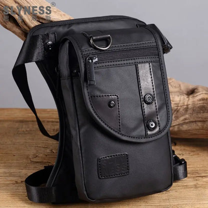 Drop Legs Bags  Men Nylon Fashion Hip Waist Pack Thigh Bum Fanny Packs Multifunction Tactical Riding Male Shoulder Messenger Bag