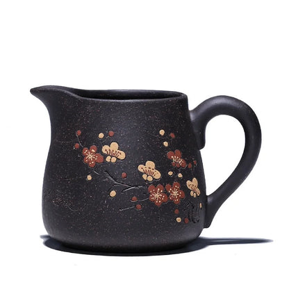 Drop shipping Authentic Yixing Purple Clay Fair Cup Master Hand-carved Plum Blossom Teacup Tea Set Accessories Master Cup 210ml