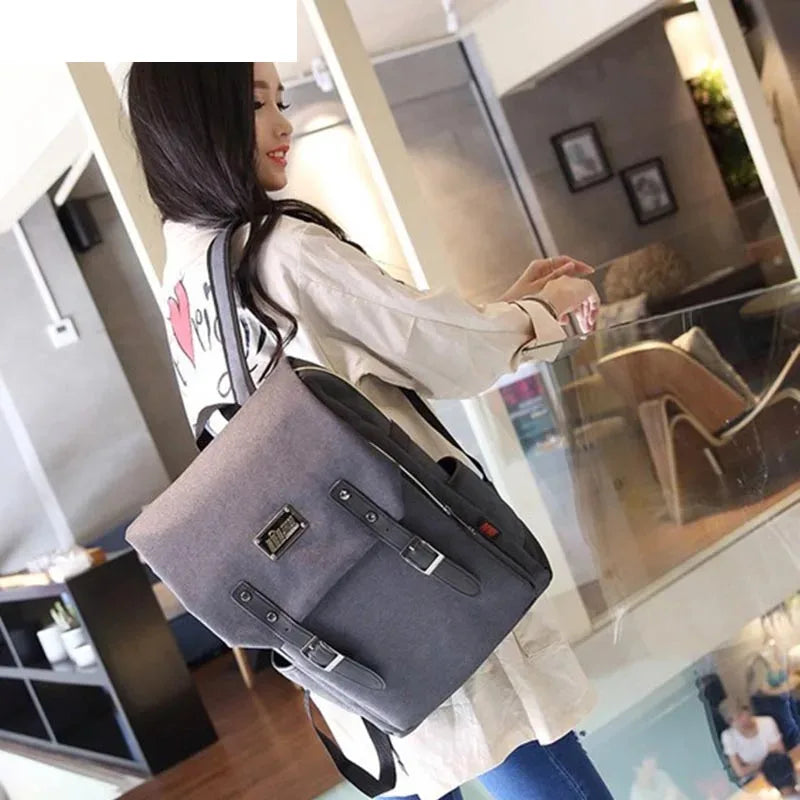 Drop shipping New Women Canvas Backpacks for Teenager Girls Men Casual Student School Bag Fashion Travel Rucksacks for Laptop