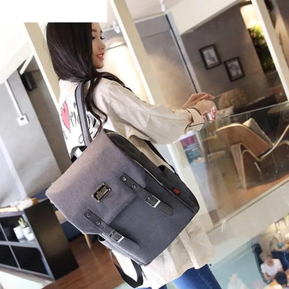 Drop shipping New Women Canvas Backpacks for Teenager Girls Men Casual Student School Bag Fashion Travel Rucksacks for Laptop