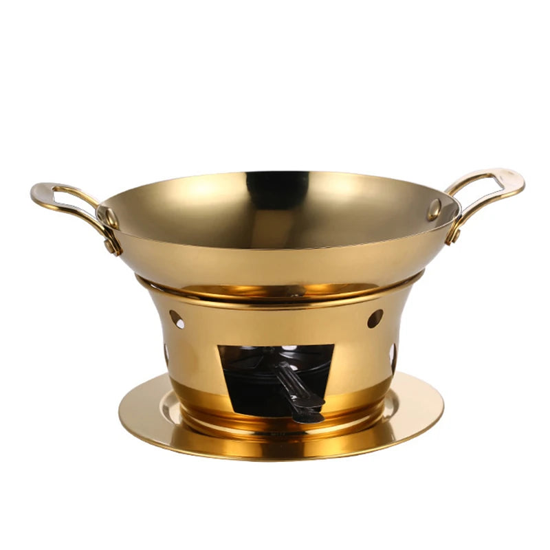 Dry boiler Commercial solid fuel boiler Golden alcohol furnace Chafing dish buffet Korean pot Thickened stainless steel hot pot