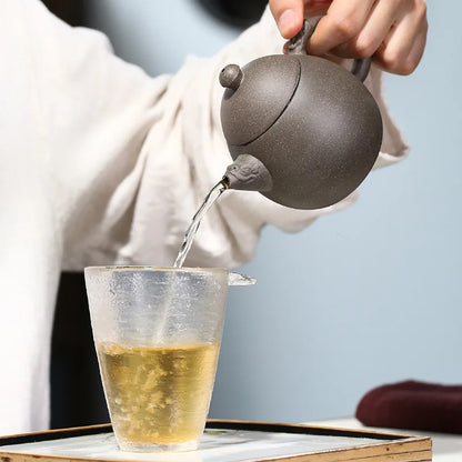 Duan Mud  Pattern Dragon Egg Purple Clay Pot Zisha Teapot Yixing Handmade Pot Kung-fu Teaware  Purple Clay Drinkware For Puer