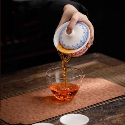 Dunhuang Thousand Buddhas Jade Gaiwan For Tea Porcelain Chinese Tureen Teaware Set Tea Bowl Kung Fu Tea Chawan Tea Cups Lily
