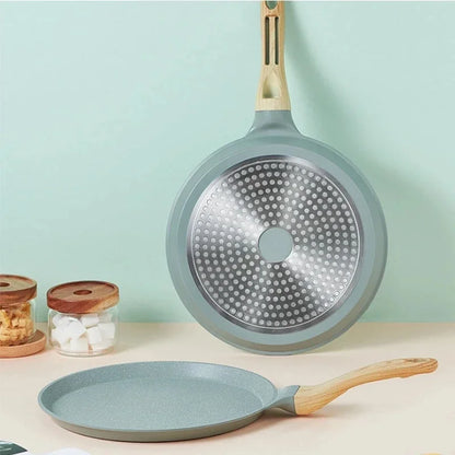 Durable Nonstick  Grill Frying Pan Griddles Frying Pot Egg Pancake Pan for Kitchen Dishes Omelette Induction Cooker Handle Pan