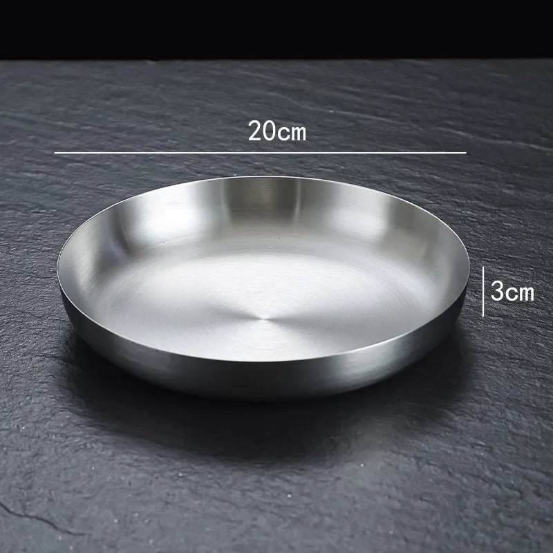 Durable Stainless Steel Golden Sliver Frying Pan Steak Skillet Roasting Cooking Pots Kitchenware Kitchen Cookware Accessories