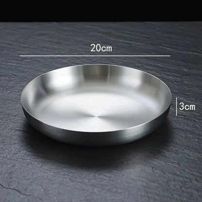 Durable Stainless Steel Golden Sliver Frying Pan Steak Skillet Roasting Cooking Pots Kitchenware Kitchen Cookware Accessories