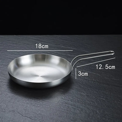 Durable Stainless Steel Golden Sliver Frying Pan Steak Skillet Roasting Cooking Pots Kitchenware Kitchen Cookware Accessories