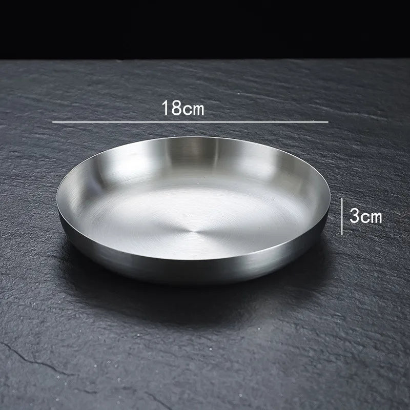 Durable Stainless Steel Golden Sliver Frying Pan Steak Skillet Roasting Cooking Pots Kitchenware Kitchen Cookware Accessories