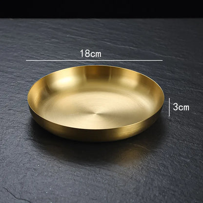 Durable Stainless Steel Golden Sliver Frying Pan Steak Skillet Roasting Cooking Pots Kitchenware Kitchen Cookware Accessories