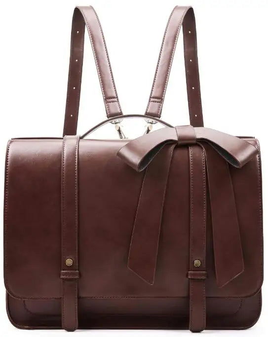 ECOSUSI Bags for Women Courier bags PU Leather 14'' Laptop Bag Satchel female Shoulder Bag for College Travel square bag