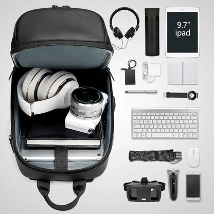 EURCOOL 2024  Crossbody Bag for 9.7 iPad Short Trip Chest Bag USB Charging Water Repellent Shoulder Messenger Bag Male