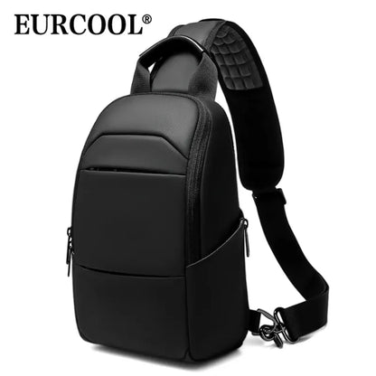 EURCOOL 9.7 IPad Chest Messenger Bag for Men  Pocket Crossbody Water Proof Pack Messenger Bags