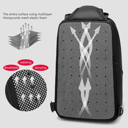 EURCOOL 9.7 IPad Chest Messenger Bag for Men  Pocket Crossbody Water Proof Pack Messenger Bags