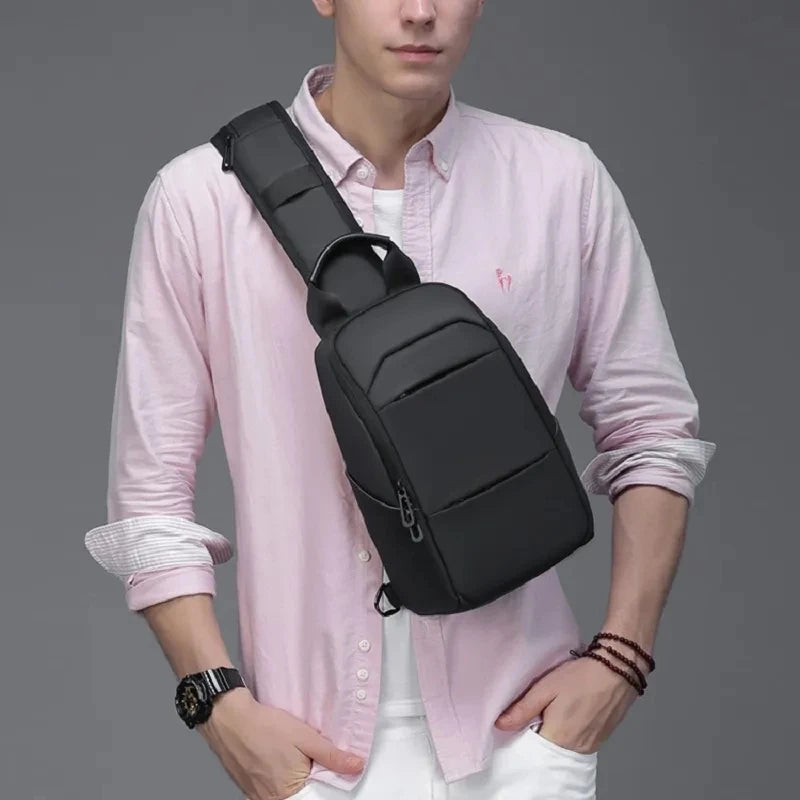 EURCOOL 9.7 IPad Chest Messenger Bag for Men Pocket Crossbody Water Proof Pack Messenger Bags