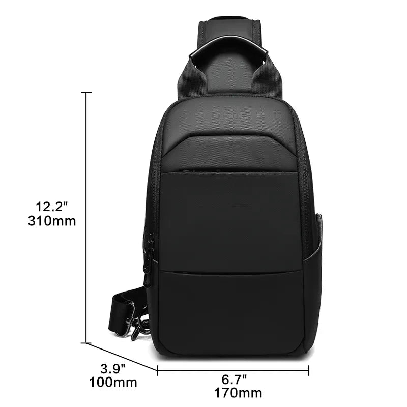 EURCOOL 9.7 IPad Chest Messenger Bag for Men Pocket Crossbody Water Proof Pack Messenger Bags