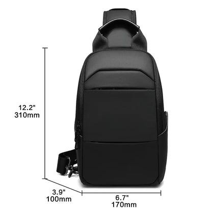 EURCOOL 9.7 IPad Chest Messenger Bag for Men Pocket Crossbody Water Proof Pack Messenger Bags