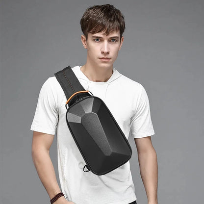 EURCOOL Men’s Bag Shoulder Bag With USB Charging Crossbody Bags Anti theft Waterproof Travel Male
