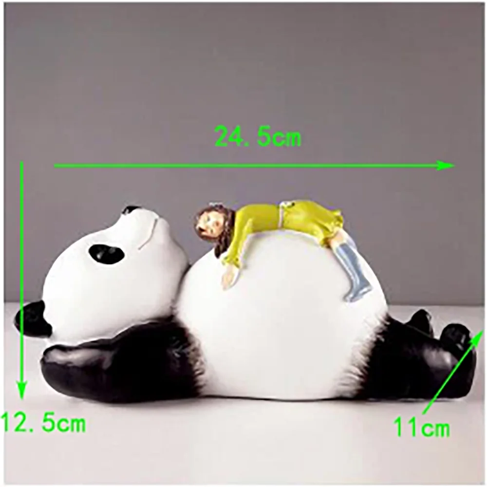 EUROPEAN RESIN SWAN PRINCESS PANDA BABY ORNAMENTS LIVINGROOM BEDROOM HOME ACCESSORIES CRAFTS HOTEL OFFICE FURNISHINGS DECORATION