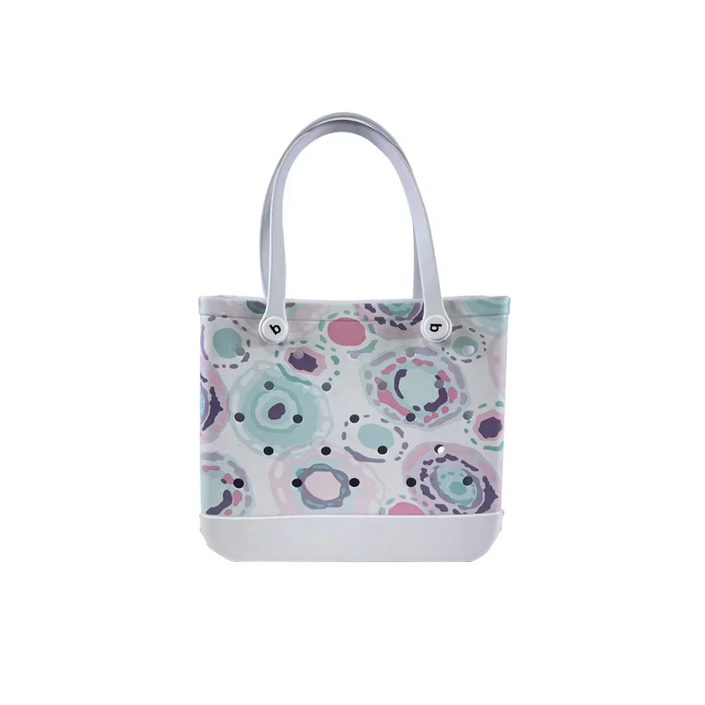 EVA Beach Tote Bag Waterproof Large Capacity Handbag Women Trendy Shoulder Bags Shopping Bogg Bag Travel Picnic Storage Basket