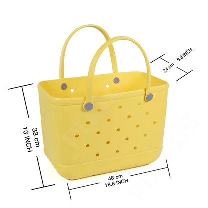 EVA Beach Tote Bag Waterproof Large Capacity Handbag Women Trendy Shoulder Bags Shopping Bogg Bag Travel Picnic Storage Basket