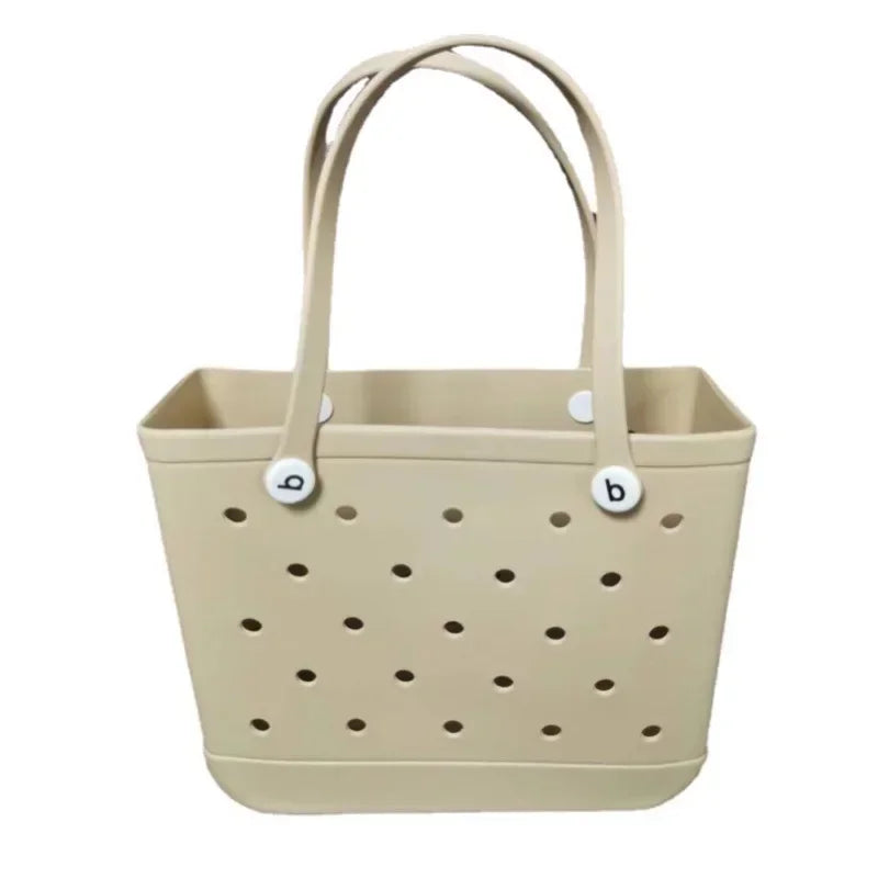 EVA Beach Tote Bag Waterproof Large Capacity Handbag Women Trendy Shoulder Bags Shopping Bogg Bag Travel Picnic Storage Basket