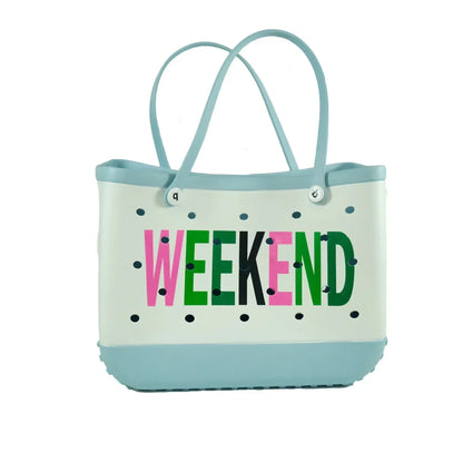 EVA Beach Tote Bag Waterproof Large Capacity Handbag Women Trendy Shoulder Bags Shopping Bogg Bag Travel Picnic Storage Basket