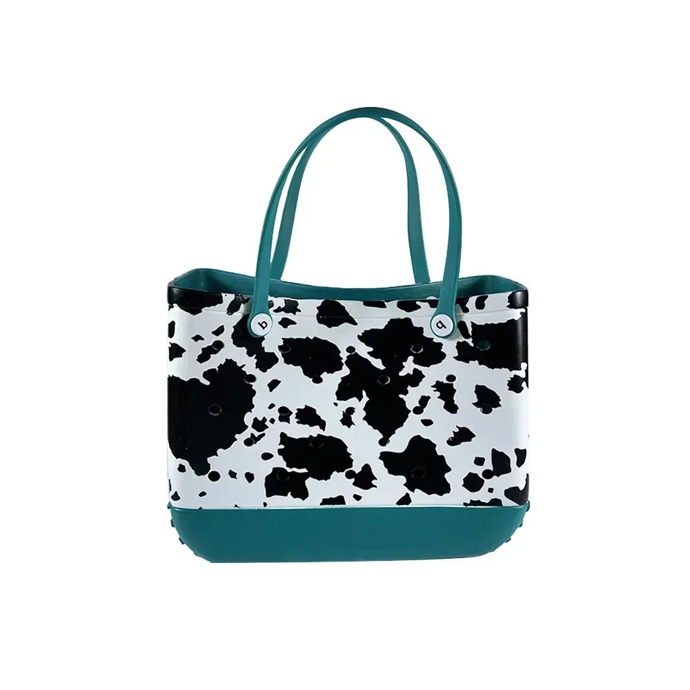 EVA Beach Tote Bag Waterproof Large Capacity Handbag Women Trendy Shoulder Bags Shopping Bogg Bag Travel Picnic Storage Basket
