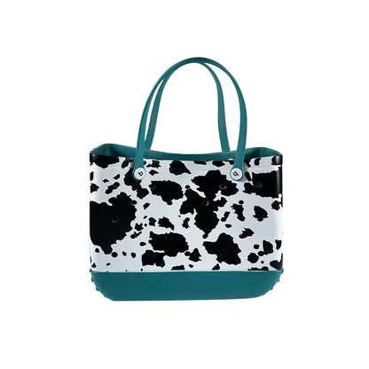 EVA Beach Tote Bag Waterproof Large Capacity Handbag Women Trendy Shoulder Bags Shopping Bogg Bag Travel Picnic Storage Basket